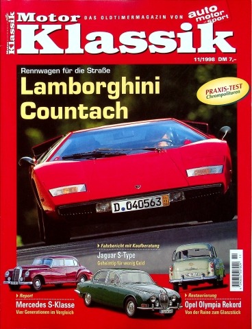 Deckblatt Motor Klassik (11/1998)